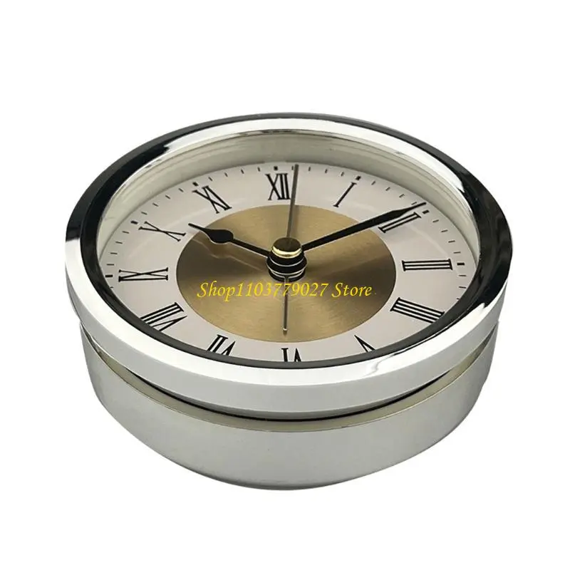 C4DF Simple Installation Quartzs Alarm Clock Insert 3.5Inch Roman Numerals Insert