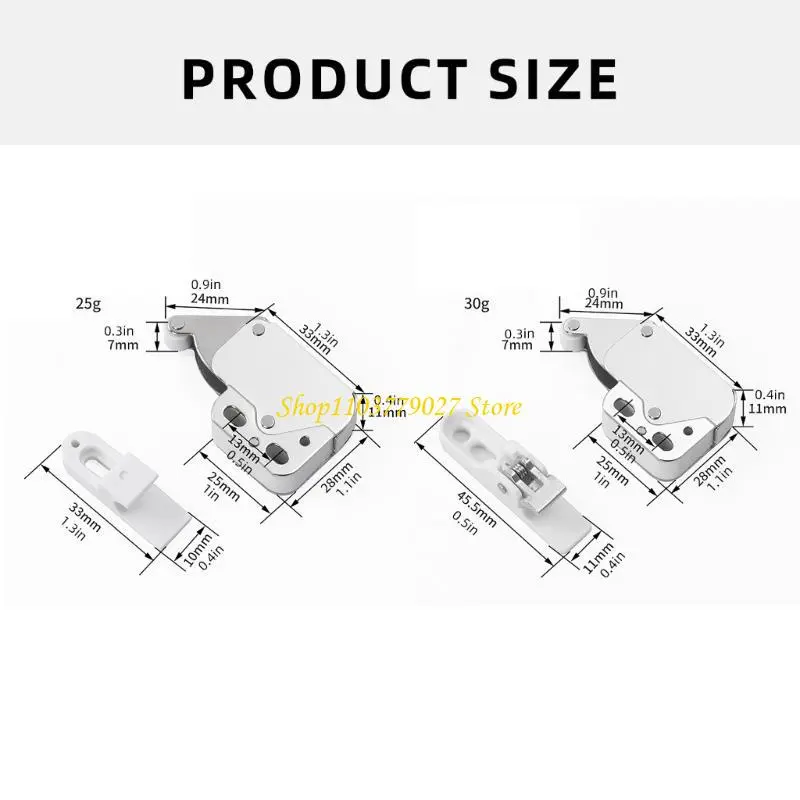 C4DF Locking Device Open Catches Lock Push Type Catches Latches Drawer Cabinet Catches Touch Latches Enduring