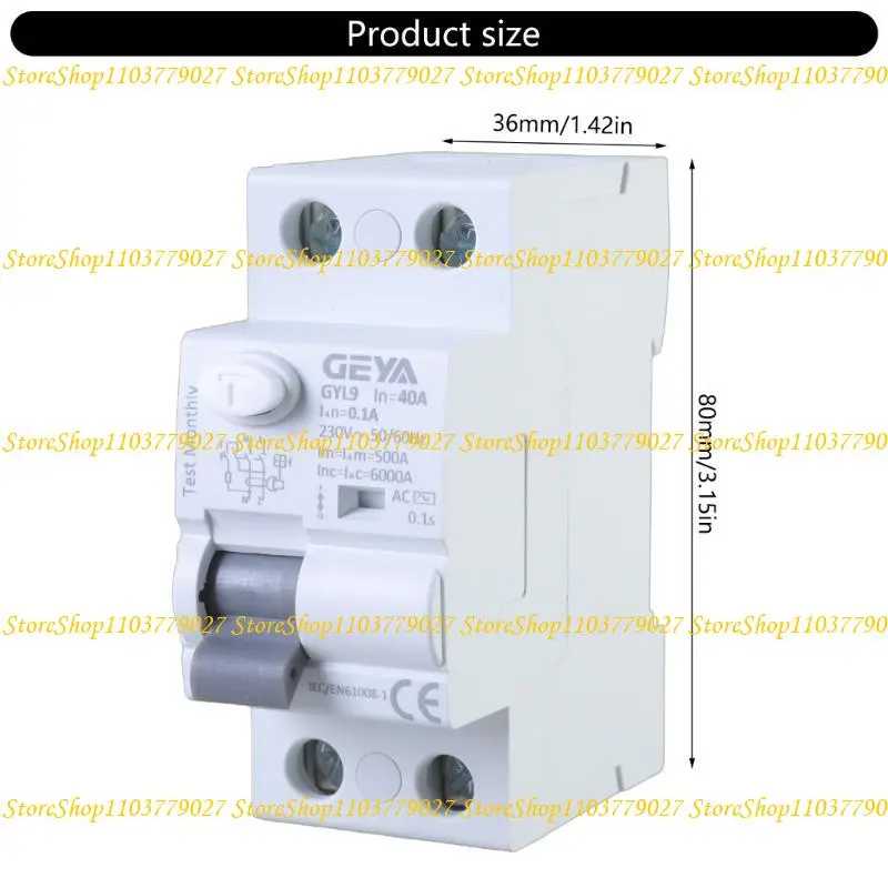 C4DF 2P 40A 30/100/300mA Auto Recloser Differential Enduring