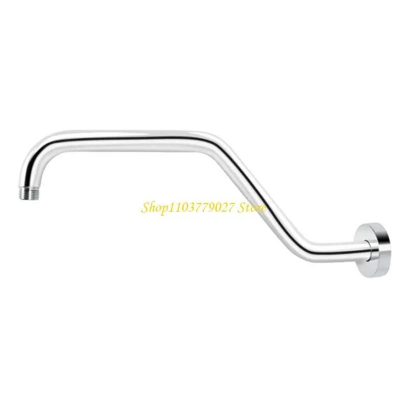 C4DF Multipurpose Wall Mounted Shower Arm Matte Black Finish Accessory for Fixed and Handheld Showerheads with Flanges