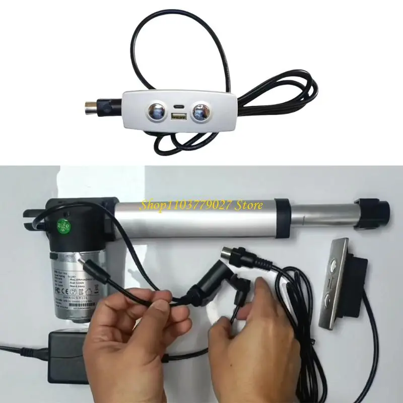 C4DF Electric Sofa Recliner Switches Push Rod Motor Lift Switches with USB Charging