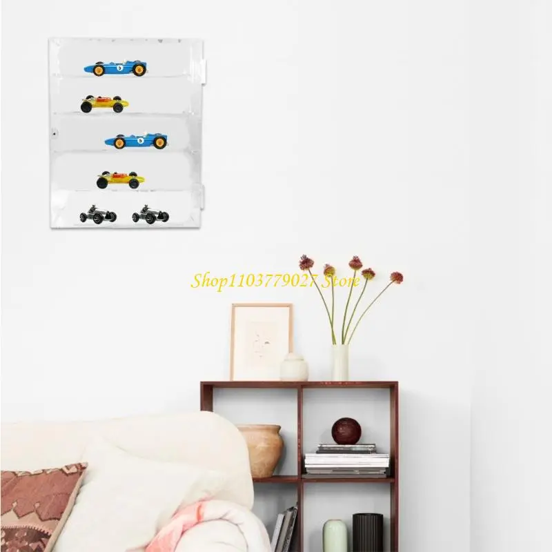 C4DF Clear Organizers Case for Toy Displays Dustproof Protective Cover Decorative Storage Box for Home Office Use