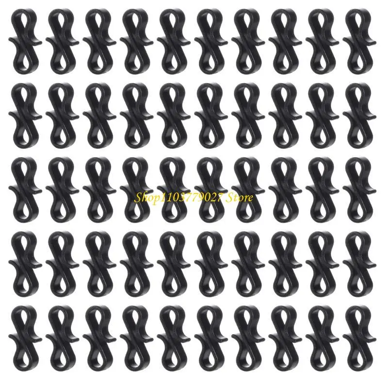 C4DF 10/50Pcs Plastic Hooks S Shaped Hangers Christmas Light Clips Plastic Outdoor Gutter Hook for Christmas Decoration