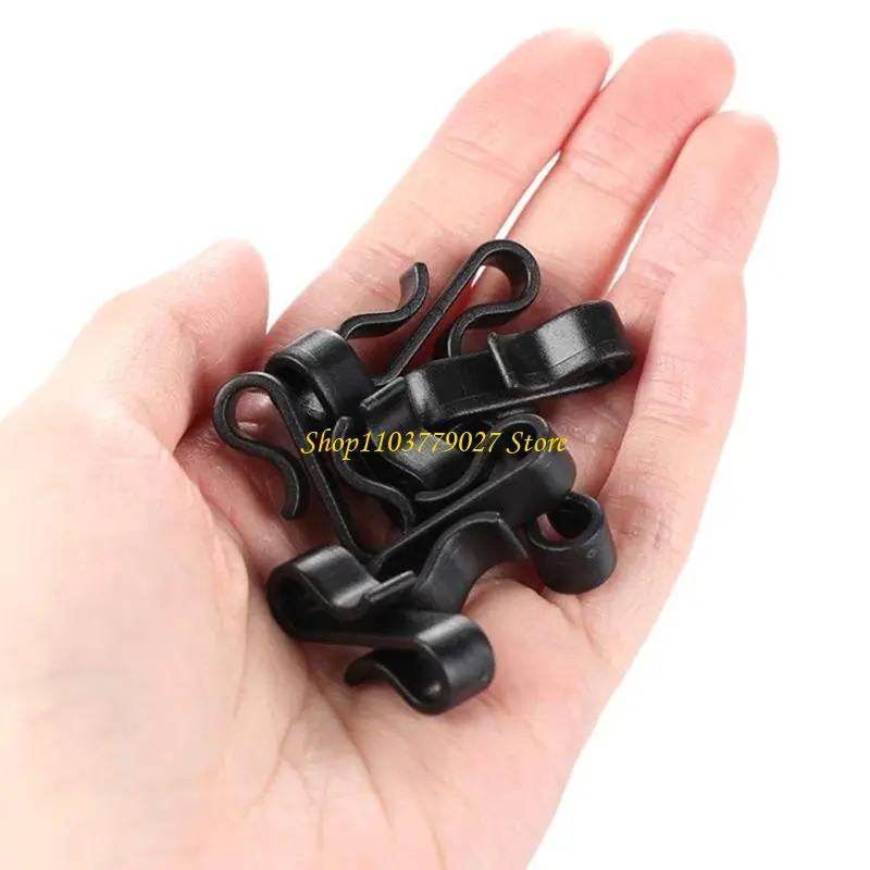 C4DF 10/50Pcs Plastic Hooks S Shaped Hangers Christmas Light Clips Plastic Outdoor Gutter Hook for Christmas Decoration