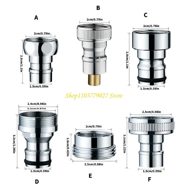 C4DF Multipurpose Brass Materials Faucet Hose Adapters for Multiple Threaded Taps Easy Installation Designs Daily Use