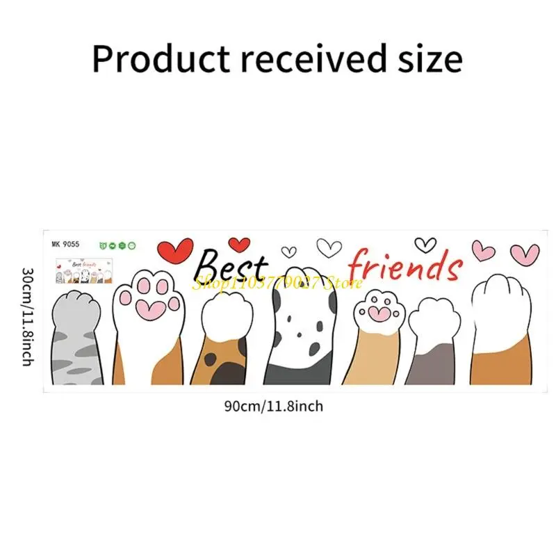 C4DF Removable Kitten Designing Decal For Door Wall Waterproof Decorations Sticker