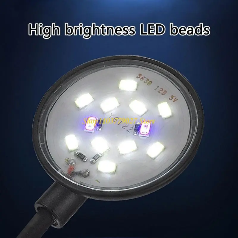 C4DF Clip On Aquariums Light Full Spectrum LED Lighting Adjusting Brightness for Corals Marine Fishtanks Landscape Light