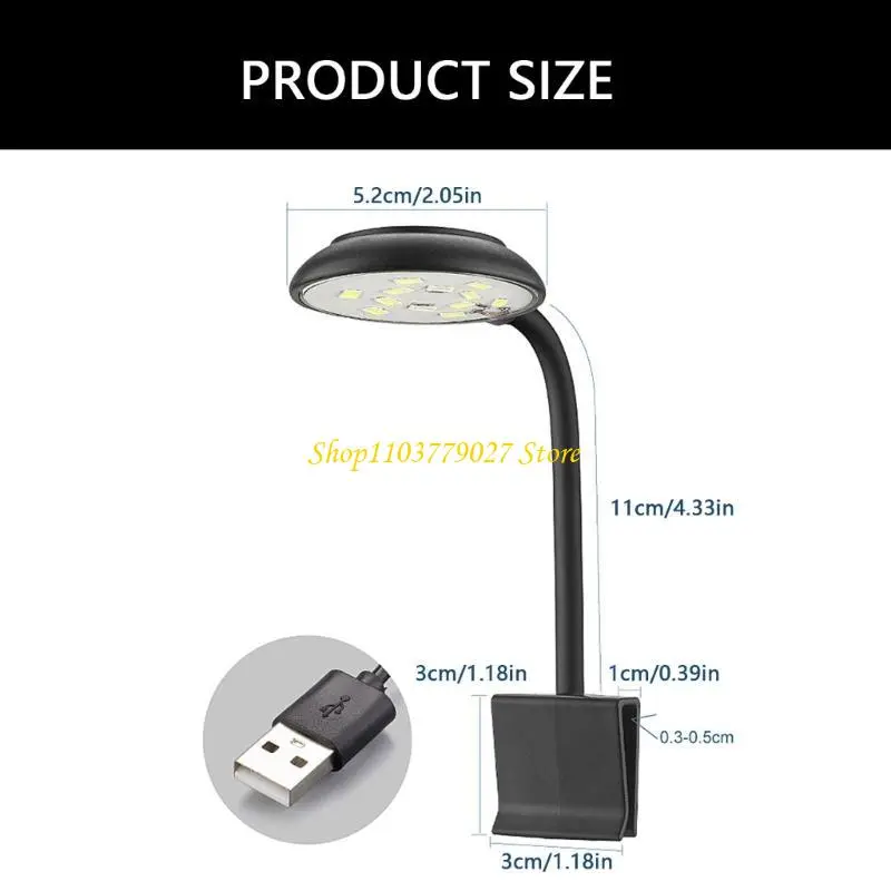 C4DF Clip On Aquariums Light Full Spectrum LED Lighting Adjusting Brightness for Corals Marine Fishtanks Landscape Light