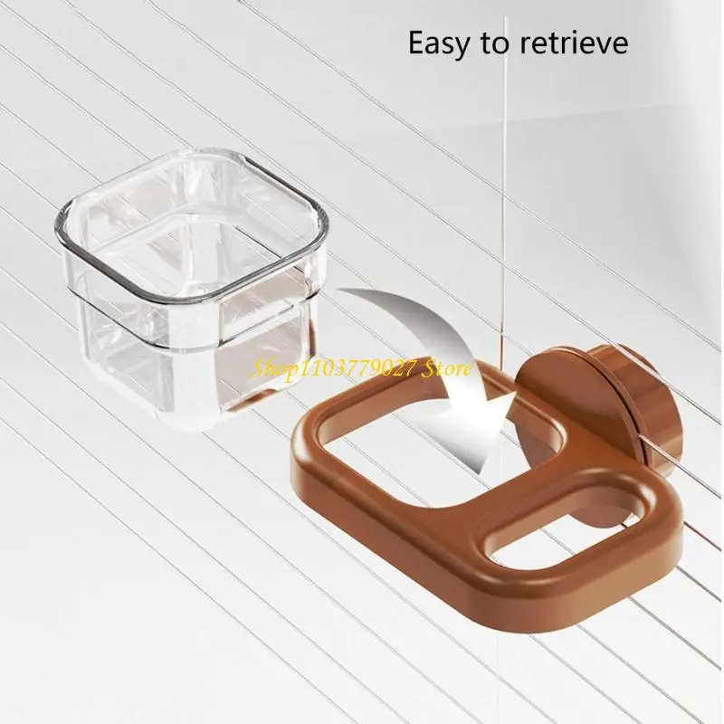 C4DF Parrots and Water Feeding Bowl with Clamp for Easy Bird Cage Installation