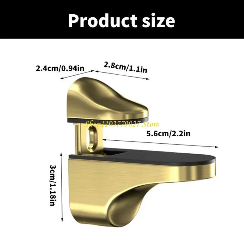 C4DF Modern Glass Shelf Holder Adjustable Wall Bracket Glass Shelving Brackets for Display in Shower Room Kitchen Office