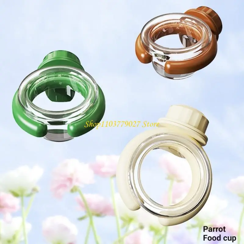 C4DF Parrots and Water Feeding Bowl with Clamp for Easy Bird Cage Installation