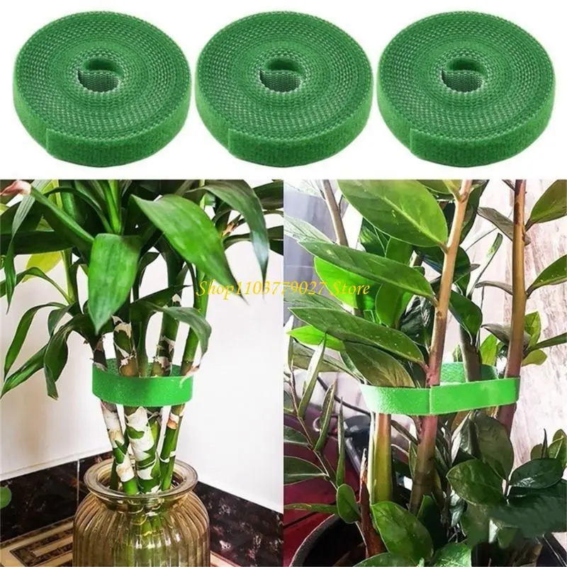 C4DF Durable Nylon Plant Bandage Tie 2M Plant Hook Rings Ties for Home and Garden Use