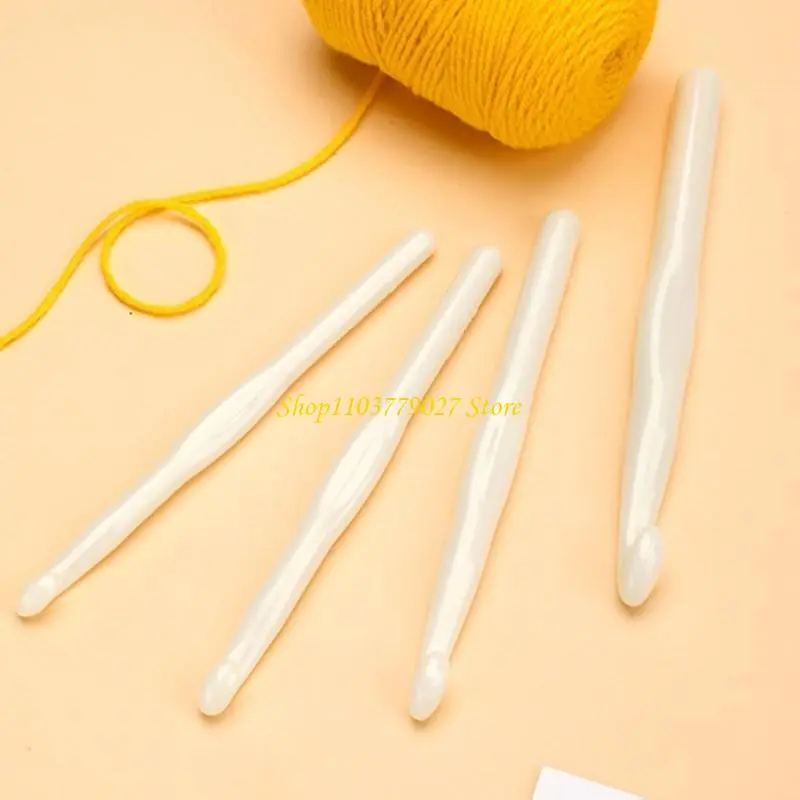 C4DF 9Pieces 3-10mm 12mm AcrylicsCrochet Hook for Knitting Crocheting Ergonomic Crochet Hook for Beginner Adult Crafting