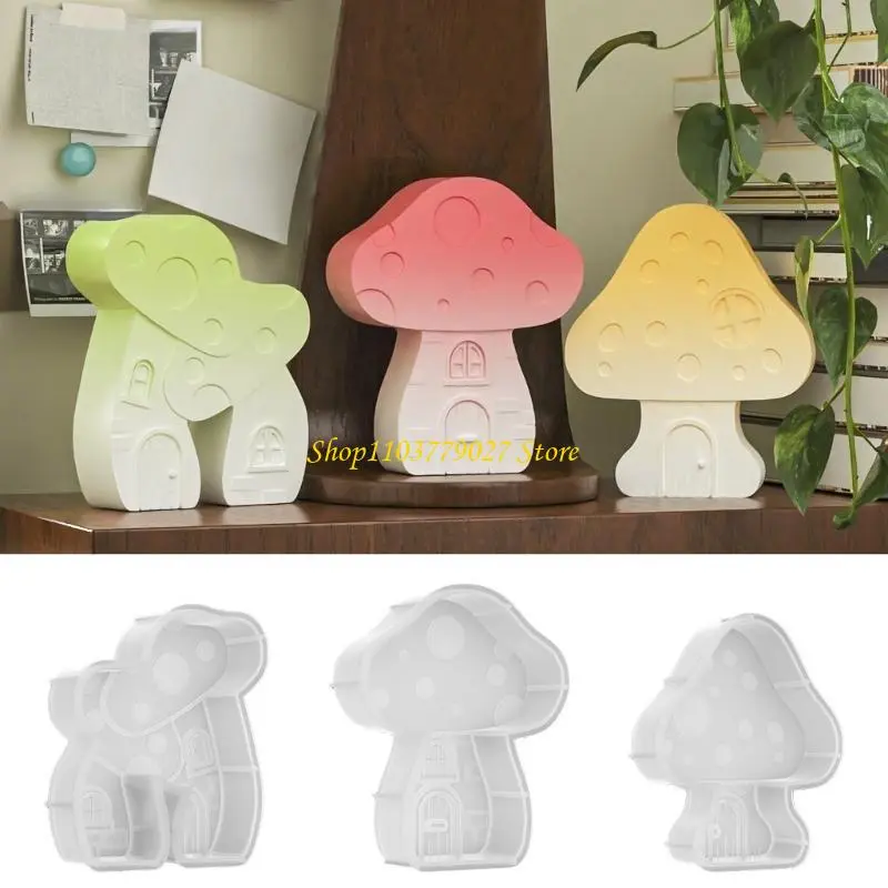 C4DF 3D Mushroom Silicone Molds Easy Demolding for Candle Soap
