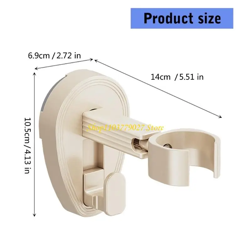 C4DF Suction Cup Hair Dryer Wall Mount Bathroom Organizers Rotatable 360° Holder With Built In Cord Management System