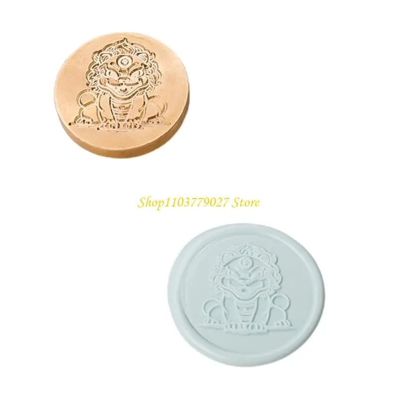 C4DF Antique Embossed Wax Seal Stamp Metal Seal Stamp Head for Scrapbooking Packaging