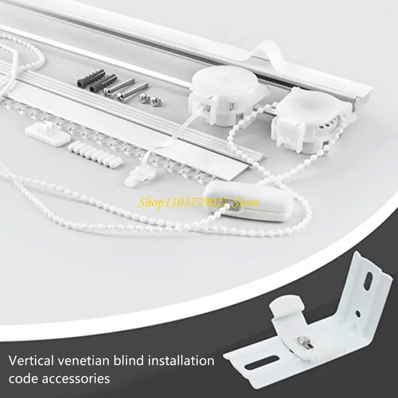 C4DF Pack of 8 Metal Vertical Blind Brackets L Clips for Easy Side Mounting