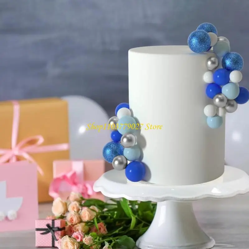 C4DF 50PCS Cake Decoration Set Round Toppers Festival Cake Accessories Cake Adornment Suitable for Holiday Parties