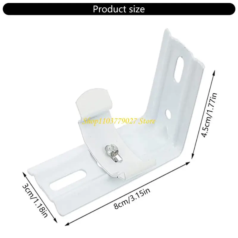 C4DF Pack of 8 Metal Vertical Blind Brackets L Clips for Easy Side Mounting