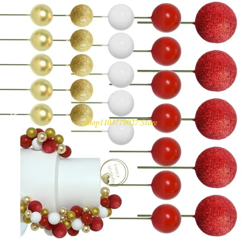 C4DF 50PCS Cake Decoration Set Round Toppers Festival Cake Accessories Cake Adornment Suitable for Holiday Parties