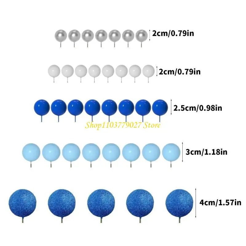 C4DF 50PCS Cake Decoration Set Round Toppers Festival Cake Accessories Cake Adornment Suitable for Holiday Parties