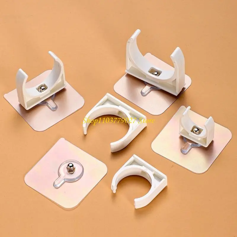C4DF Set Of 10 Wall Fixing Pipe Brackets Stable PVC Build Pipe Support Clip Upgrades Perfect for Professional Installation