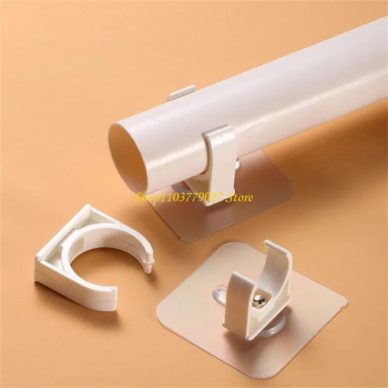 C4DF Set Of 10 Wall Fixing Pipe Brackets Stable PVC Build Pipe Support Clip Upgrades Perfect for Professional Installation