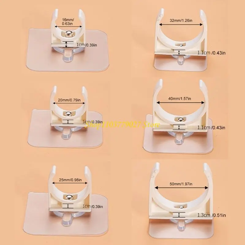 C4DF Set Of 10 Wall Fixing Pipe Brackets Stable PVC Build Pipe Support Clip Upgrades Perfect for Professional Installation