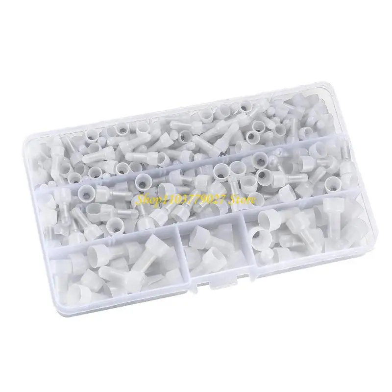 C4DF 250pcs Crimps Caps Wire Connector Nylon Insulated Electrical Terminals for Preventing Short Circuits In Electrical Systems