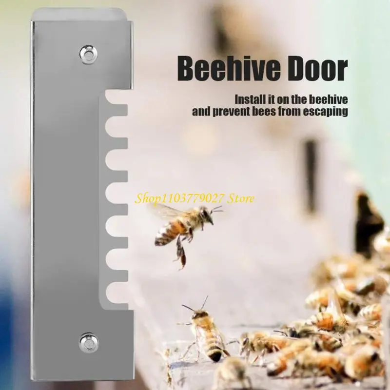 C4DF Professional Adjustable Sliding Bees Anti Escape Sheets Stainless Steel Ventilated Entrance Tools Ventilation Control