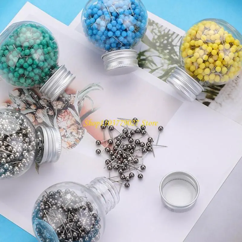 C4DF 600 Pieces Colourful Pins Multifunctional Straight Pins Round Head Sewing Pins