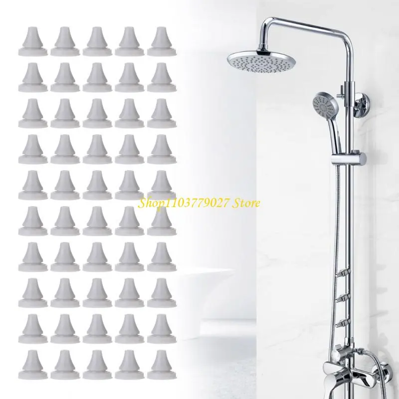C4DF 50Pcs Shower Head Silicone Nozzles Bathroom Shower Head Accessories Enduring