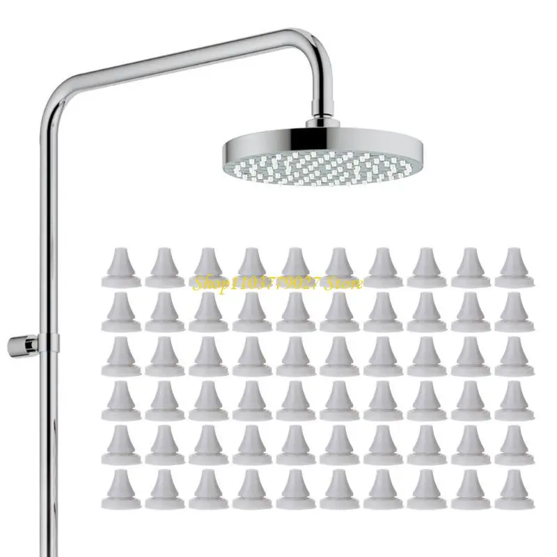 C4DF 50Pcs Shower Head Silicone Nozzles Bathroom Shower Head Accessories Enduring