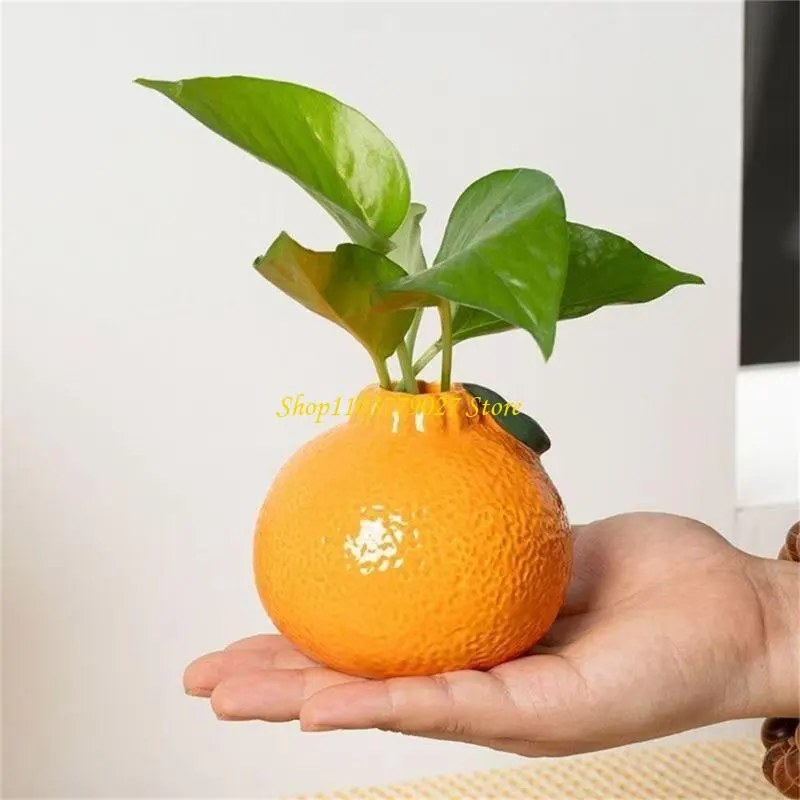 C4DF Plastic Vases Tangerines Vases Minimal Art Decorative Vases for Table Centerpieces Wedding Dining Living Room Office