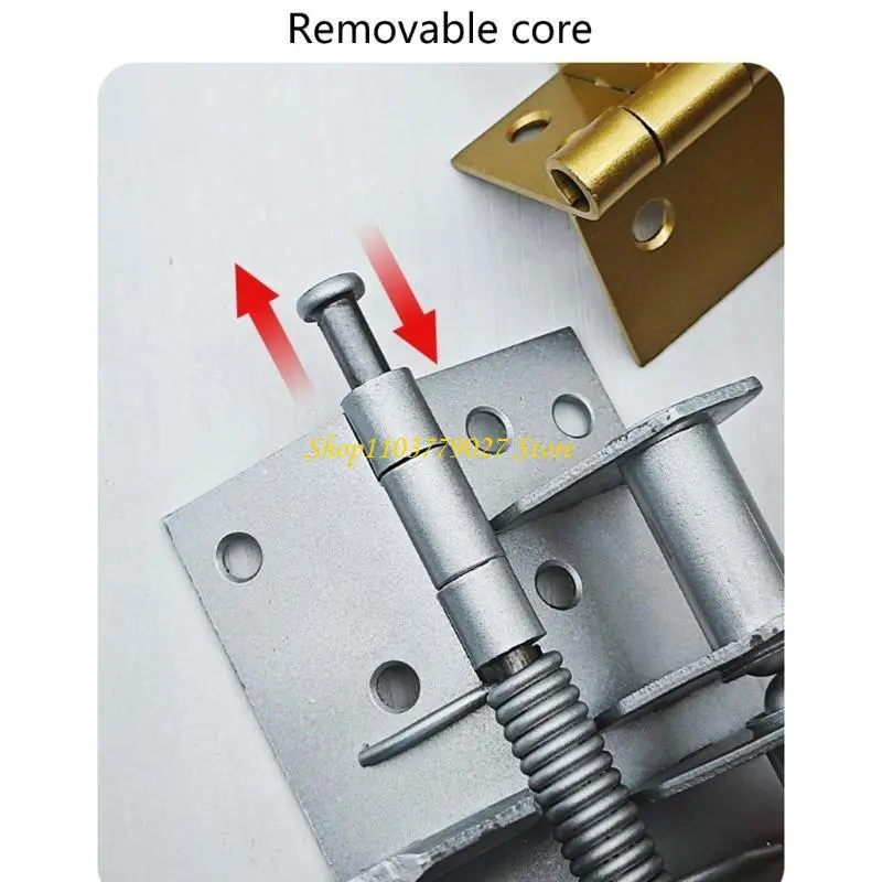 C4DF Set of 2 Closing Spring Hinges Suitable for Wood and Metal Door Daily Use