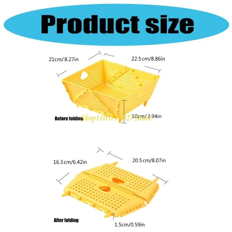 C4DF Stackable Foldable Colander With Auto Draining Feature Foldable Kitchen Tool For Vegetables Fruits Pastas