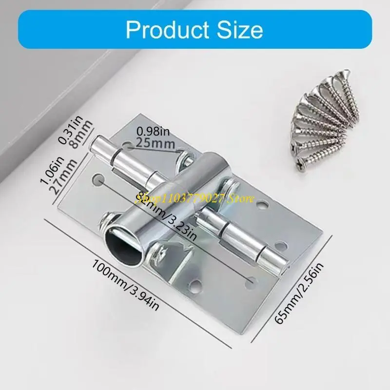 C4DF Set of 2 Closing Spring Hinges Suitable for Wood and Metal Door Daily Use