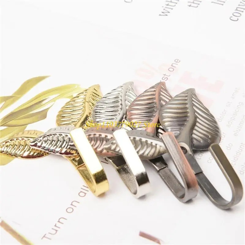 C4DF Vintage Leaf Curtain Holdbacks Hooks Wall Mounted Drapery Tieback Towel Hanger