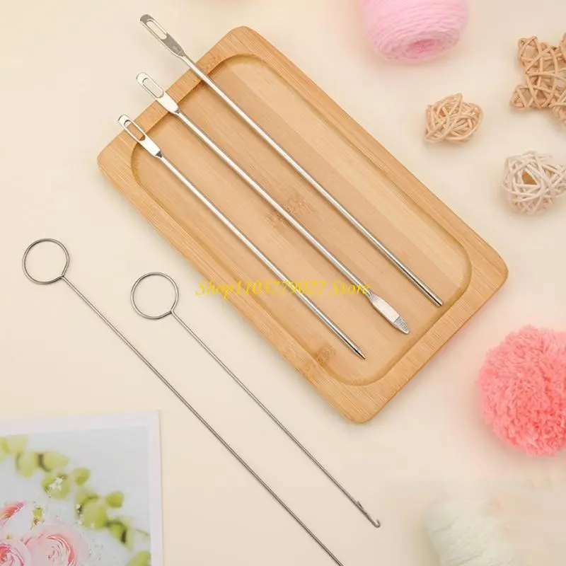 C4DF 8Pcs Flexible Drawstring Threader Sewing Turner Hook for Effortlessly String Insertion Clothing Repair Sewing Project