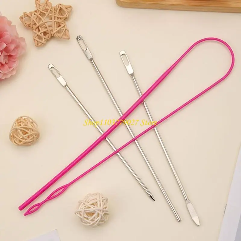 C4DF 8Pcs Flexible Drawstring Threader Sewing Turner Hook for Effortlessly String Insertion Clothing Repair Sewing Project