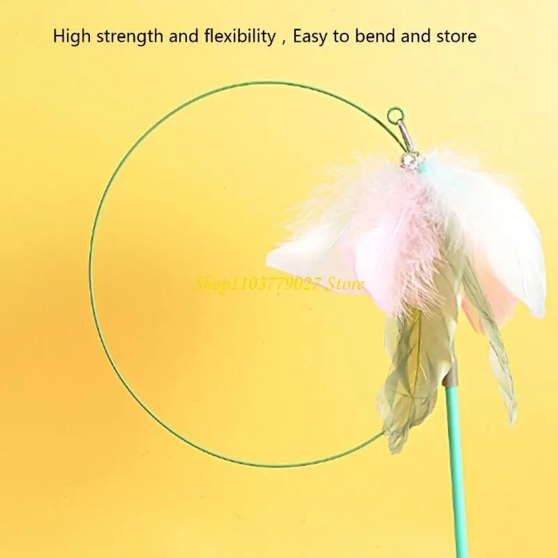 C4DF Strong Suction Cup Cats Toy Interaction Cats Teaser Wand SelfTeasing Active Toy