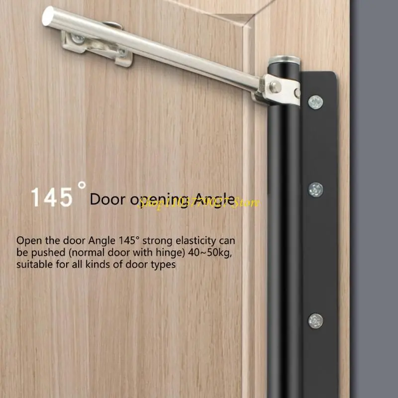 C4DF Sturdy Stainless Steel Automatic Door Closing Hinges for Screen Door Easy to Installion for Enhances Safety