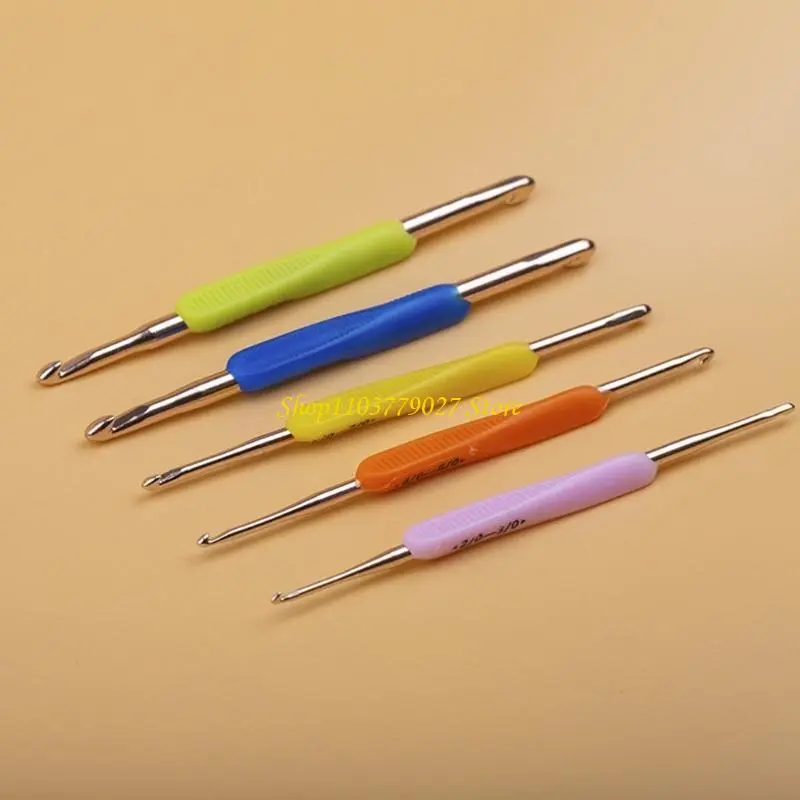 C4DF 5 Pcs/Set Double Head Crochet Hook Set Knitting Needle Crochet Needle for Sewing