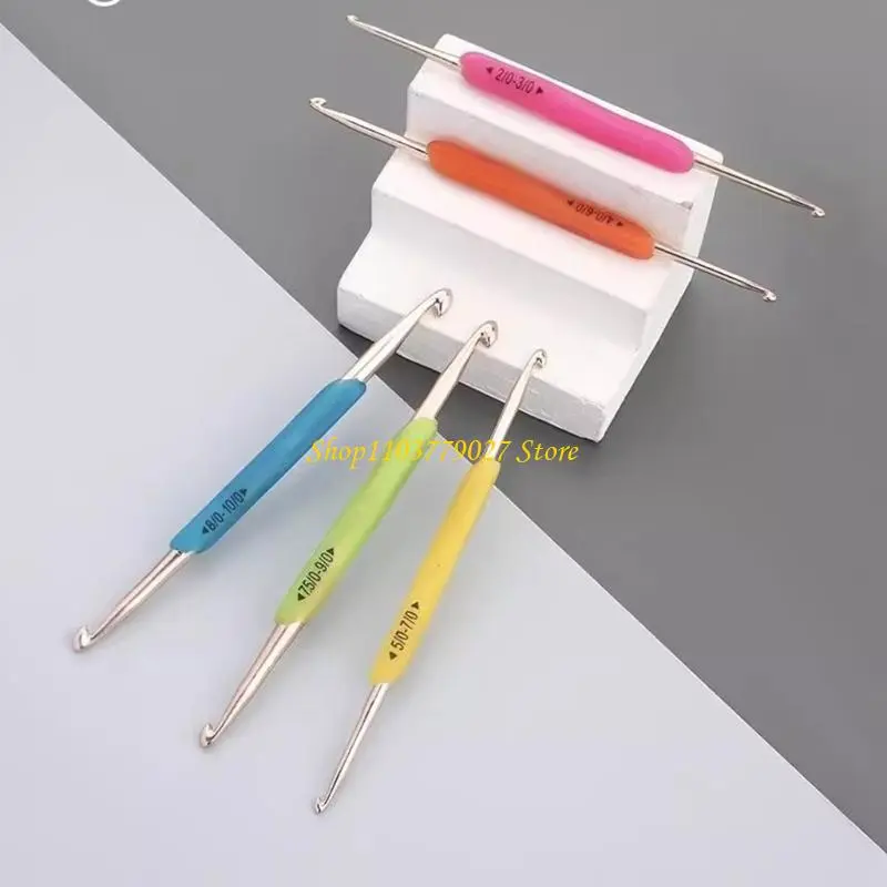 C4DF 5 Pcs/Set Double Head Crochet Hook Set Knitting Needle Crochet Needle for Sewing