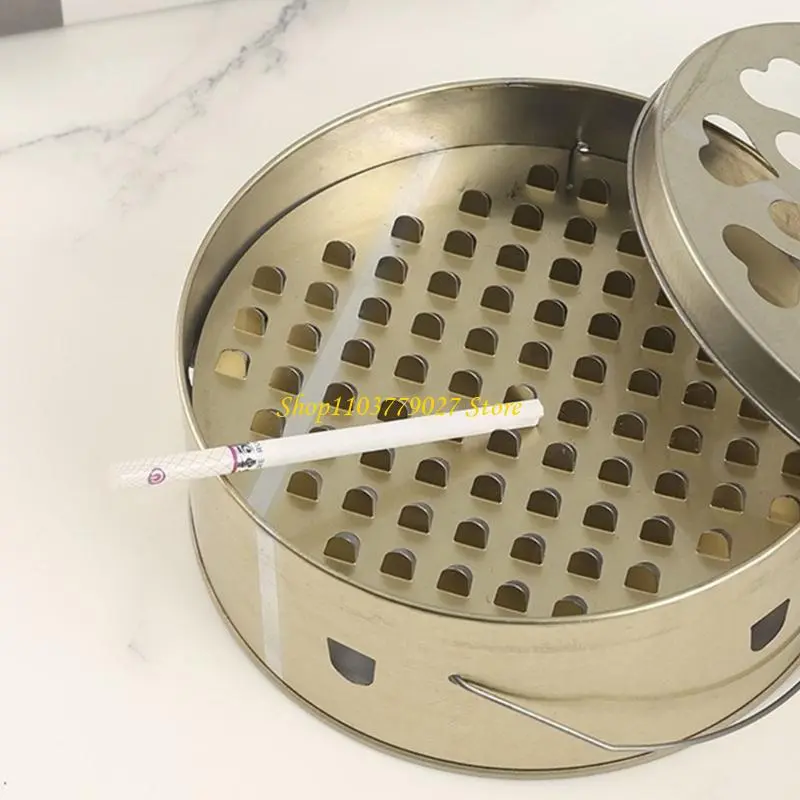 C4DF Rustproof Incenses Holder Box Ashes Containment Featuring Safety Cover Enhancing Airflows For Efficient Mosquitoes Expel
