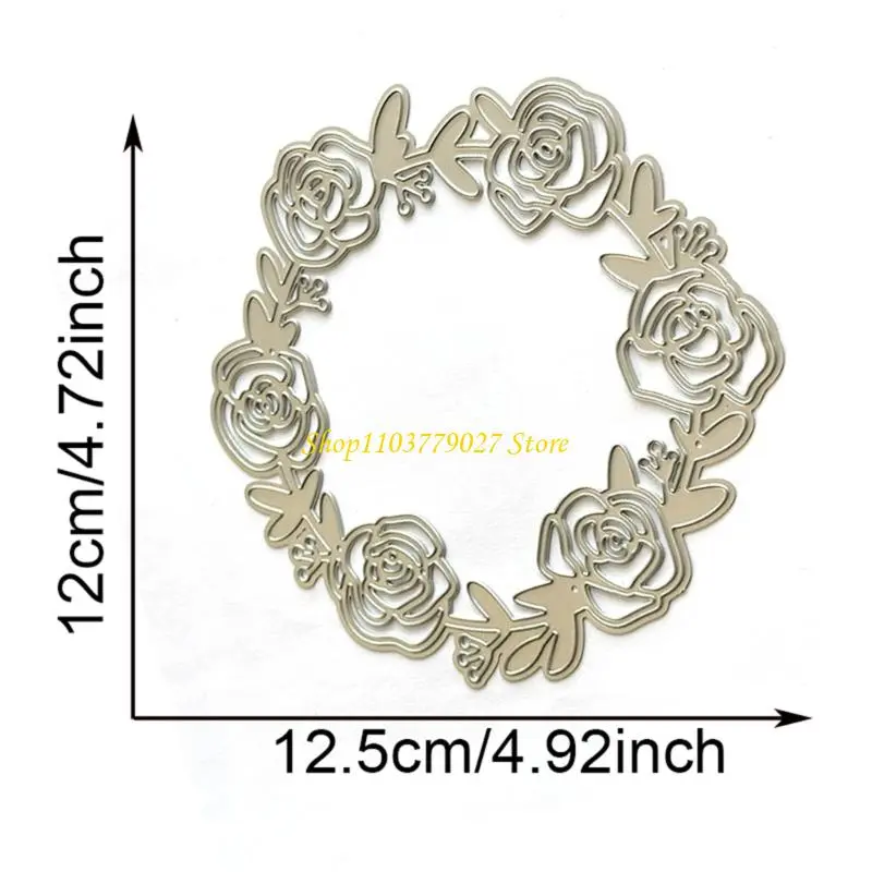 C4DF Wreath Die Cuts Stencils Molds for Album JournalDecoration Embossing Cutting Die