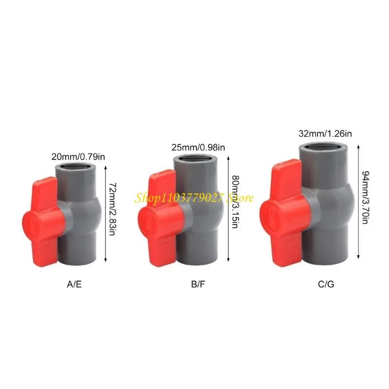 C4DF Easy Operate PVC Valves Switch Right Twist Manual Valves for Agriculture
