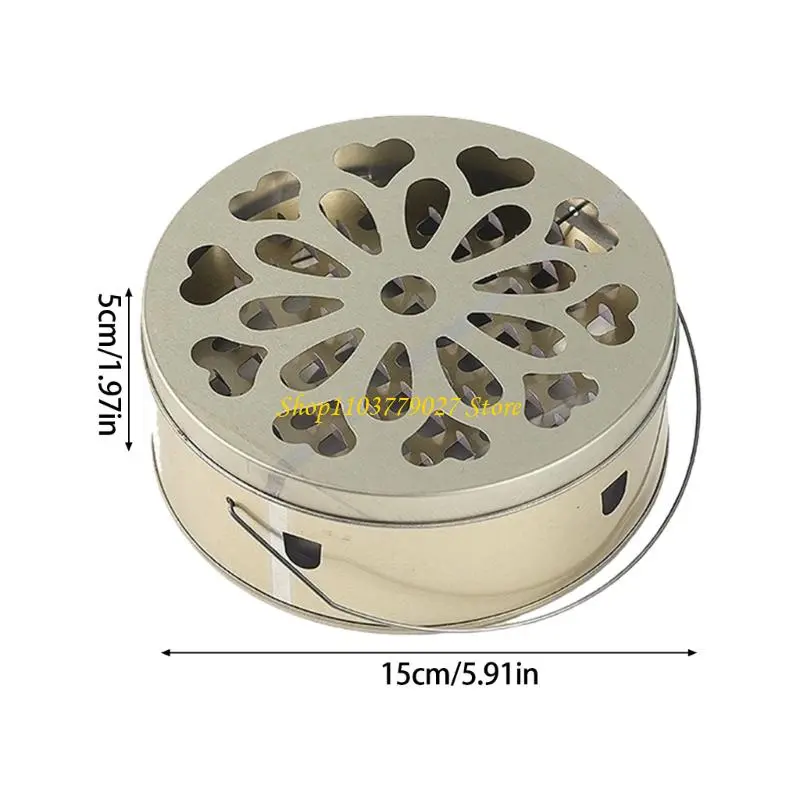 C4DF Rustproof Incenses Holder Box Ashes Containment Featuring Safety Cover Enhancing Airflows For Efficient Mosquitoes Expel