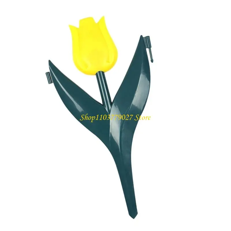 C4DF Tulips Flower Design PVE Garden Fence Easy Installation for Decorative Yard and Flower Bed Edging Use