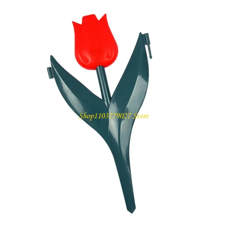 C4DF Tulips Flower Design PVE Garden Fence Easy Installation for Decorative Yard and Flower Bed Edging Use